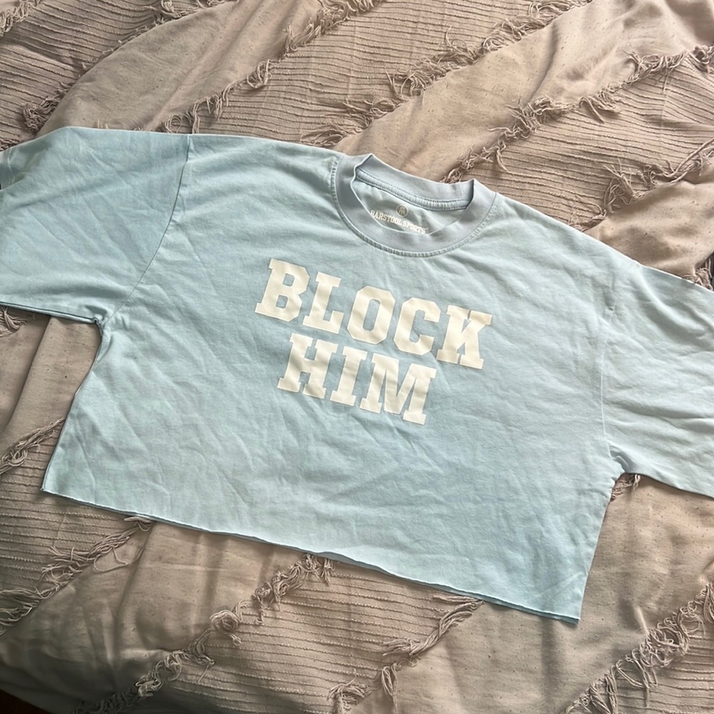 Barstool CHD Merch – Block Him Cropped Tee